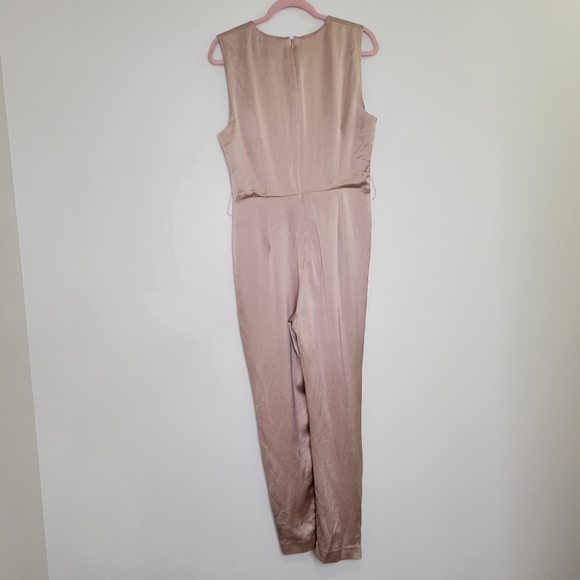 Misha Collection Kaela jumpsuit pink satin 10 nwt - Picture 6 of 7